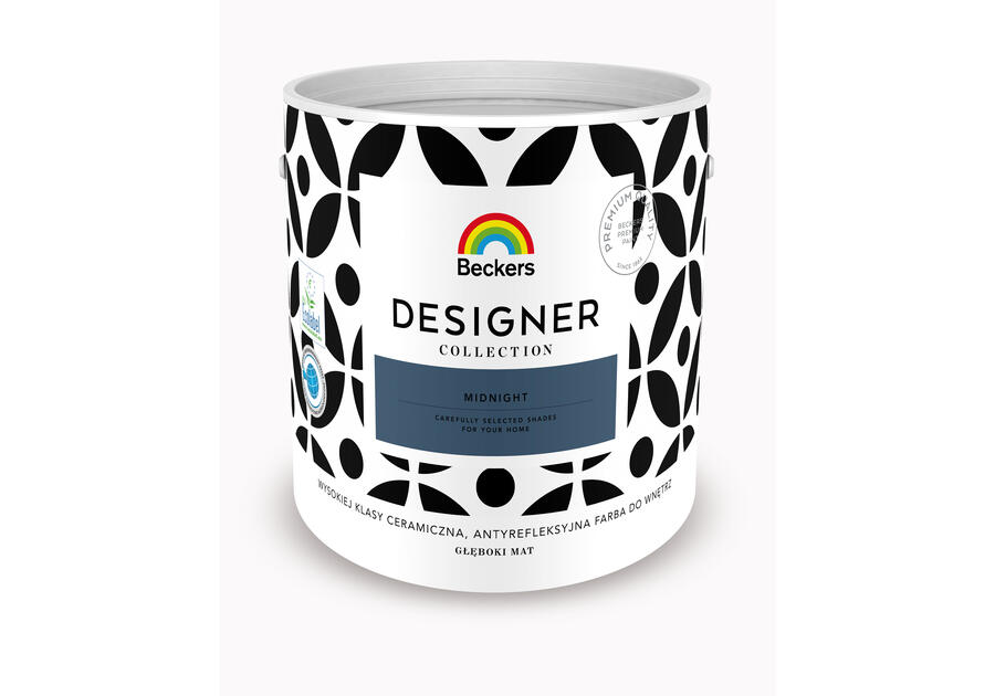 Zdjęcie: Farba ceramiczna do ścian i sufitów Beckers Designer Collection Midnight 2,5 L BECKERS
