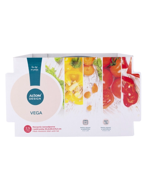 Zdjęcie: Naczynie żaroodporne Vega owalne z pokrywką 2500 ml 33,2x20,1x11,5 cm ALTOM DESIGN