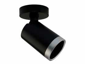 Oprawa ścienno-sufitowa Spot Best 1xGU10 – czarny/srebrny VOLTENO