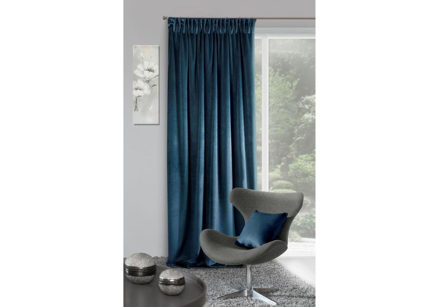 Zdjęcie: Zasłona Villa 140x270 cm granatowa EUROFIRANY