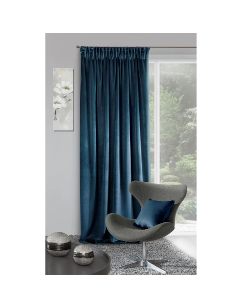 Zdjęcie: Zasłona Villa 140x270 cm granatowa EUROFIRANY