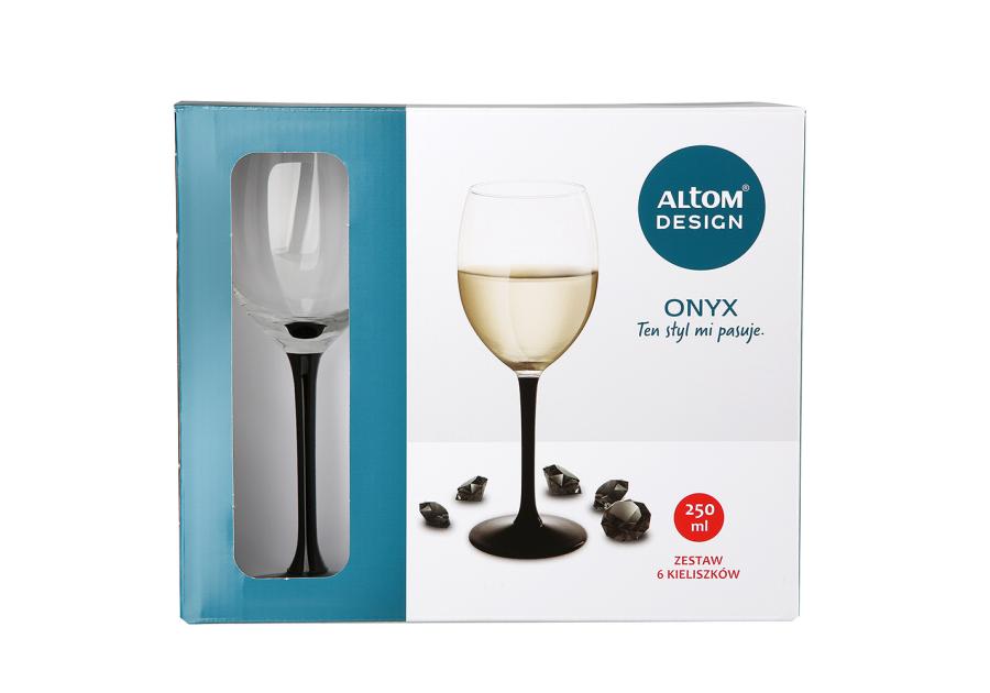 Zdjęcie: Komplet 6 kieliszków Onyx  Wino Białe 250 ml ALTOMDESIGN