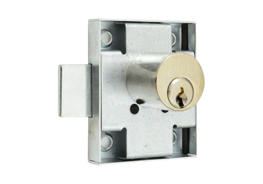 Zdjęcie: Zamek meblowy wierzchni niklowany LOB
