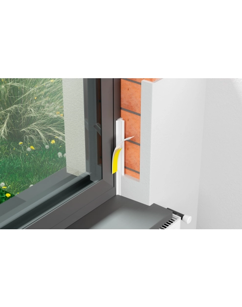 Zdjęcie: Listwa PVC BP12 Midi L250 9/3 biały, przyokienna, dylatacyjna, tynkarska z uszczelką BELLA PLAST