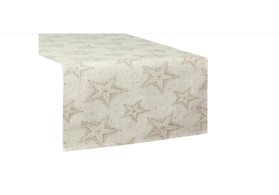 Zdjęcie: Bieżnik świąteczny Winter 40x180 cm kremowo-złoty EUROFIRANY