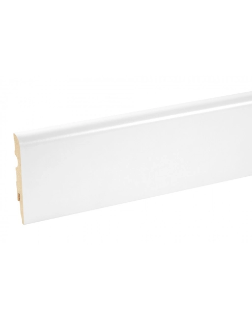 Zdjęcie: Listwa przypodłogowa MDF Biały RAL 9003 okleina półmat 8x1,3 cm zaokrąglona  220 cm CEZAR