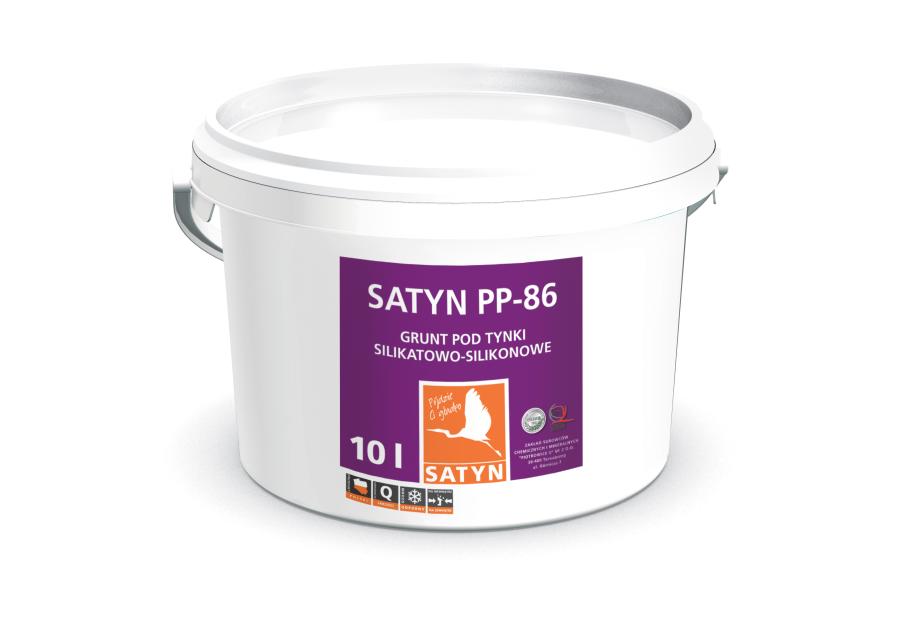 Zdjęcie: Grunt pod tynki silikatowo-silikonowe PP-86 biały, 10 L SATYN