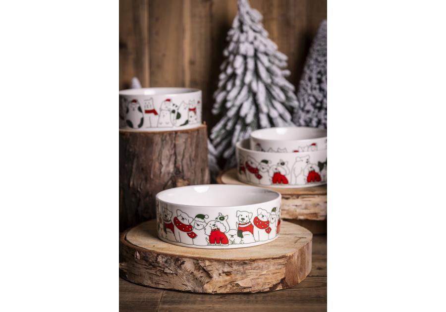 Zdjęcie: Miska dla psa 15x5 cm 460 ml dekoracja xmas dogs C ALTOM DESIGN