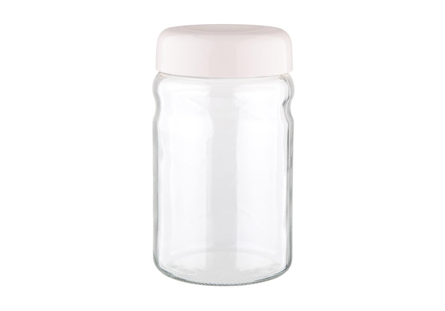 Zdjęcie: Pojemnik szklany z plastikową pokrywą 1,4L krem ALTOMDESIGN