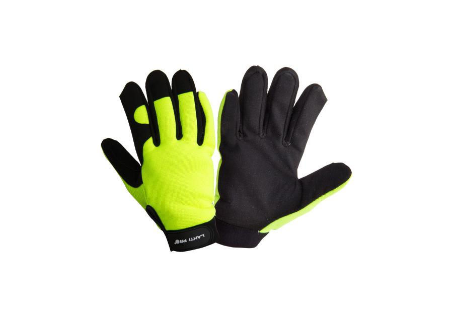 Zdjęcie: Rękawice warsztatowe czarno-żółte karta 10 LAHTI PRO