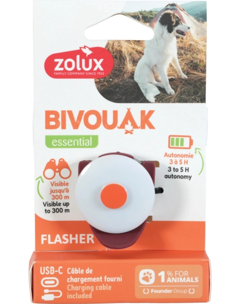 Zdjęcie: Zawieszka świecąca do obroży dla psa Bivouak 8,9 cm ZOLUX