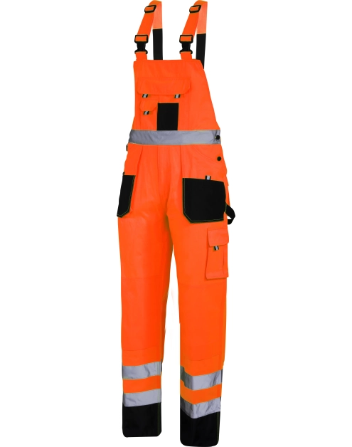 Zdjęcie: Ogrodniczki ostrzegawcze czarno-pomarańczowe, S, CE, LAHTI PRO