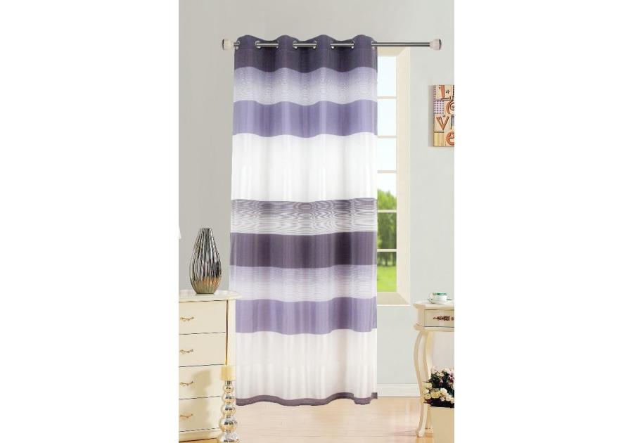 Zdjęcie: Zasłona dekoracyjna Porto 140x250 cm fiolet CKR/LASHER