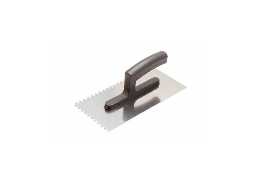Zdjęcie: Kielnia zębata 10x10, nierdzewna 280x130 mm, uchwyt z tworzywa sztucznego CIRET
