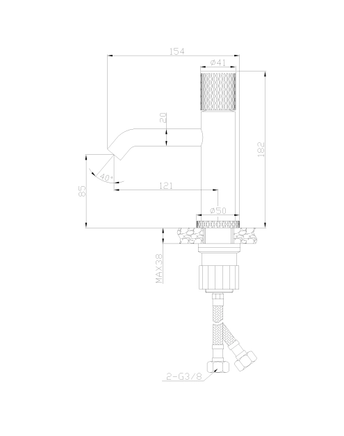 Zdjęcie: Bateria umywalkowa Moonlight czarny/rose gold INVENA