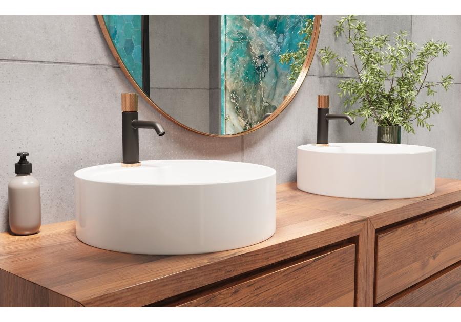 Zdjęcie: Bateria umywalkowa Moonlight czarny/rose gold INVENA