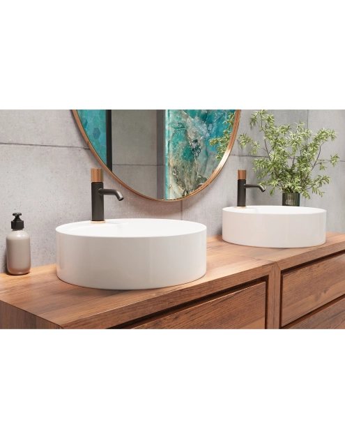 Zdjęcie: Bateria umywalkowa Moonlight czarny/rose gold INVENA