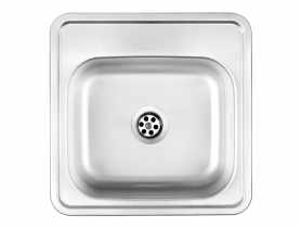 Zlewozmywak Techno dekor 1K B/O 380x380x150, 2" + osprzęt DEANTE