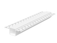 Zdjęcie: Listwa do boniowania PVC bez siatki, zamknięta z elementem traconym BP11 H2N L300 biała BELLA PLAST