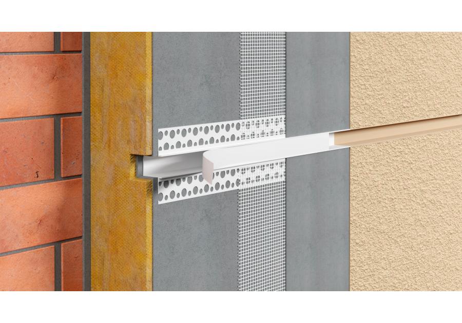 Zdjęcie: Listwa do boniowania PVC bez siatki, zamknięta z elementem traconym BP11 H2N L300 biała BELLA PLAST