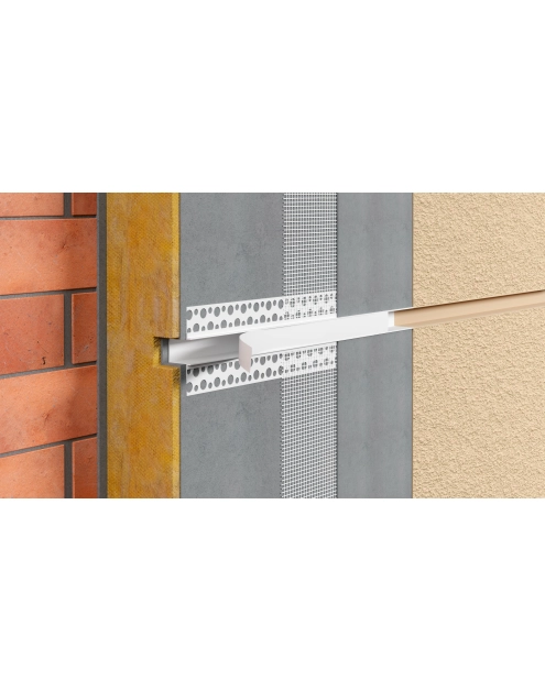 Zdjęcie: Listwa do boniowania PVC bez siatki, zamknięta z elementem traconym BP11 H2N L300 biała BELLA PLAST