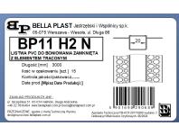 Zdjęcie: Listwa do boniowania PVC bez siatki, zamknięta z elementem traconym BP11 H2N L300 biała BELLA PLAST