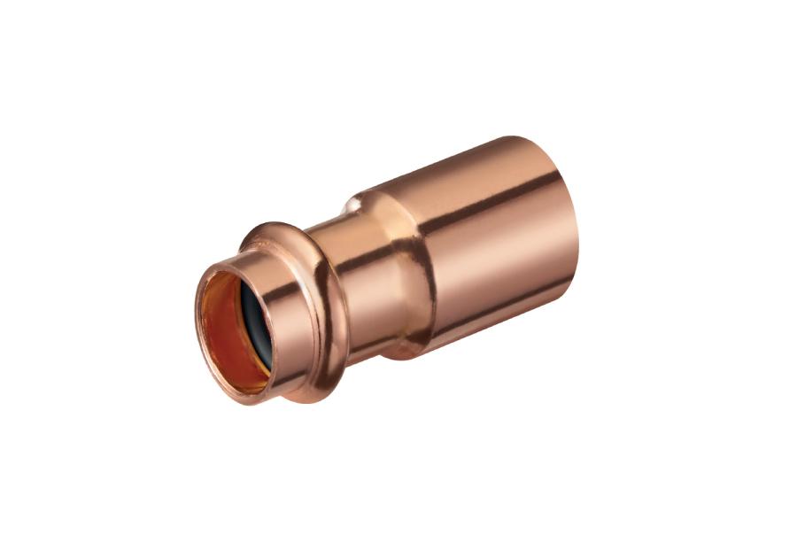 Zdjęcie: Nypel redukcyjny zaciskany do wody 28x22 profil V CALIDO