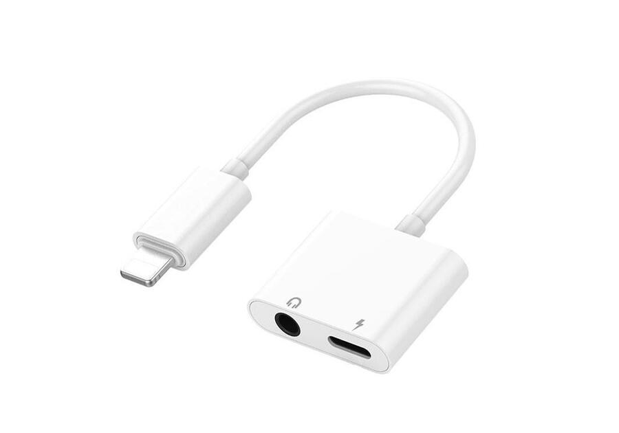 Zdjęcie: Adapter Lightning 2w1 Port ładowania + słuchawki 3,5 mm VA0002 VAYOX