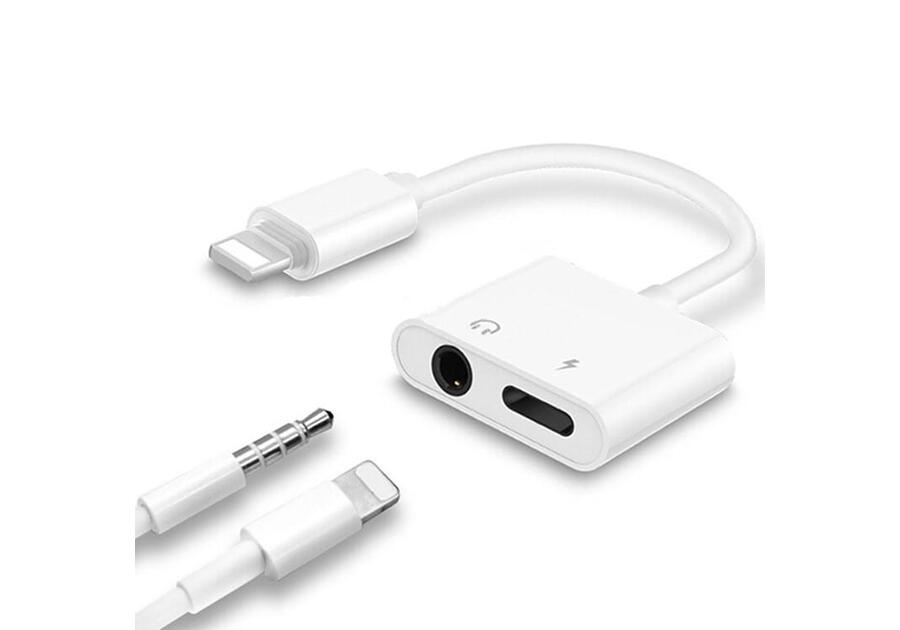 Zdjęcie: Adapter Lightning 2w1 Port ładowania + słuchawki 3,5 mm VA0002 VAYOX