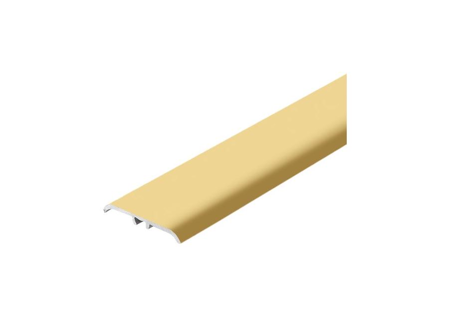 Zdjęcie: Listwa ochronna aluminiowa wcisk płaski owalny  35 mm 1,80 m złoty CEZAR