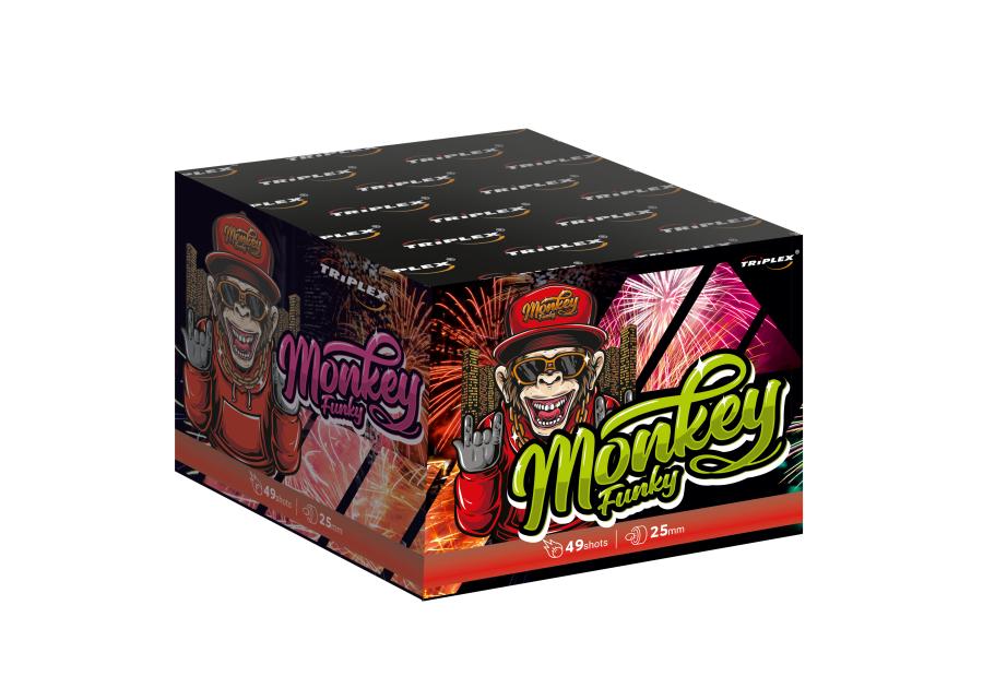 Zdjęcie: Wyrzutnia fajerwerków Monkey Funky 49 strzałów TRIPLEX