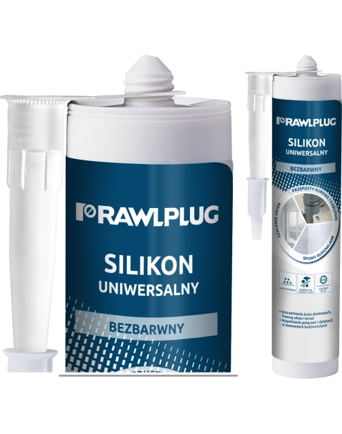 Zdjęcie: Silikon uniwersalny bezbarwny 300 ml RAWLPLUG