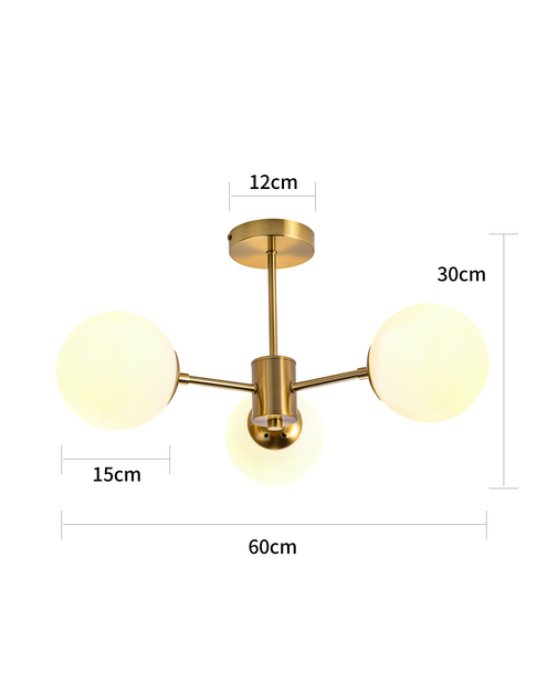 Zdjęcie: Lampa wisząca Roma 3 złota LIGHT PRESTIGE