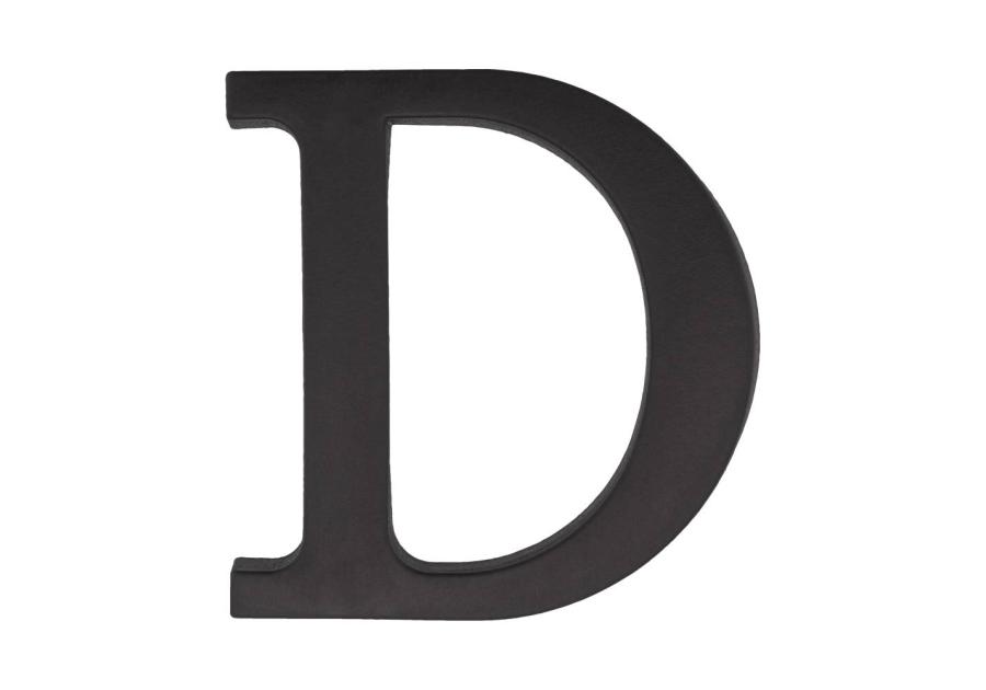 Zdjęcie: Litera "D" plastikowa czarna 90 mm METRO