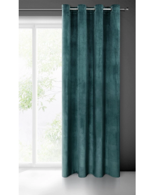Zdjęcie: Zasłona gotowa Melanie 140 x 250 cm ciemnoturkusowy EUROFIRANY
