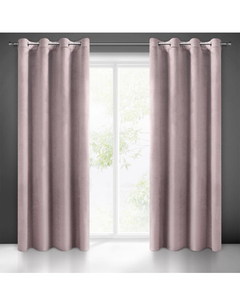 Zdjęcie: Zasłona gotowa Melanie 140 x 250 cm pudrowy róż EUROFIRANY