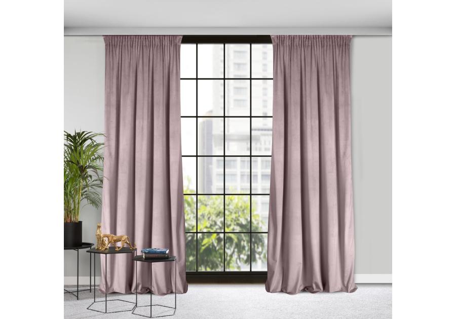Zdjęcie: Zasłona gotowa Melanie 140 x 250 cm pudrowy róż EUROFIRANY