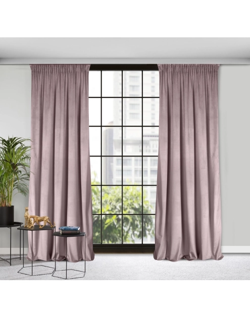 Zdjęcie: Zasłona gotowa Melanie 140 x 250 cm pudrowy róż EUROFIRANY