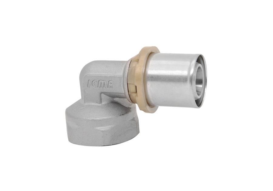 Zdjęcie: Kształtka zaprasowywana kolano nakrętne 20x1/2" gw DURO SYSTEM