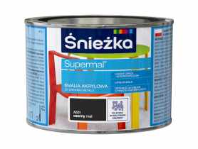 Emalia Supermal Em akryl A501 czarny mat 0,4L ŚNIEŻKA