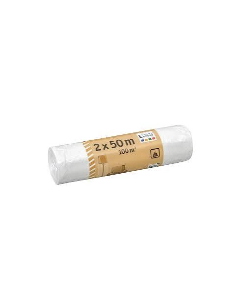 Zdjęcie: Folia malarska HDPE 7 µm 2 x 50 m przezroczysta CIRET