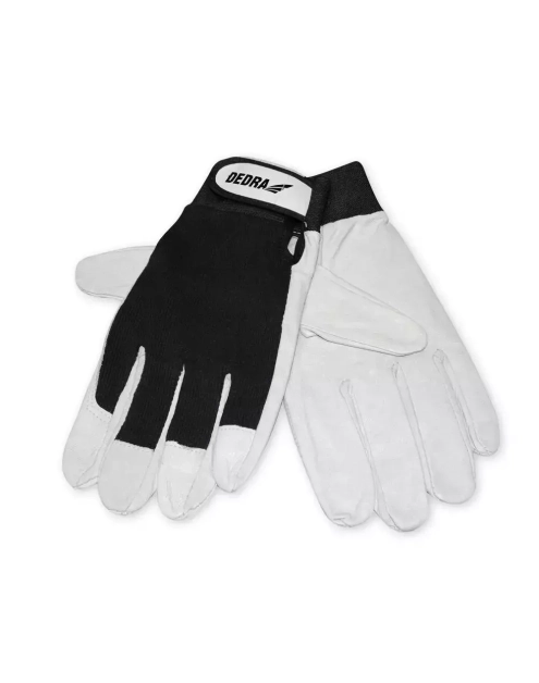Zdjęcie: Rękawice ochronne skóra rozmiar 9 czarne DEDRA