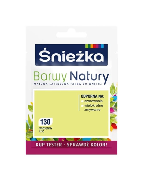 Zdjęcie: Tester koloru Barwy Natury wiosenny liść 130 25 ml ŚNIEŻKA