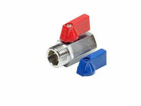 Zawór kulowy mini 1/2x1/2 gwint wewnętrzno-zewnętrzny TYCNER