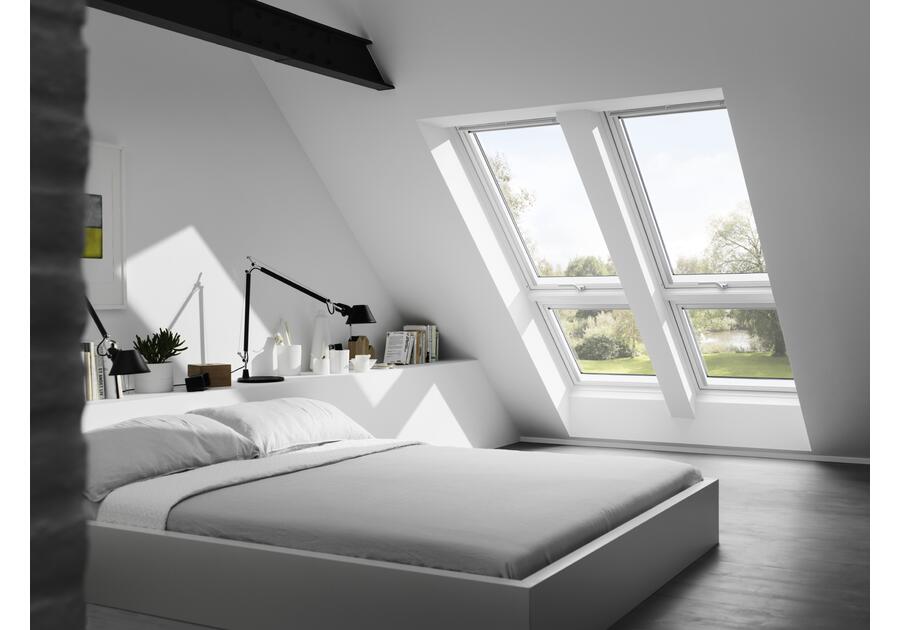 Zdjęcie: Element doświetlający GIU 0070 drewniano-poliuretanowy stały, 134x92 cm VELUX