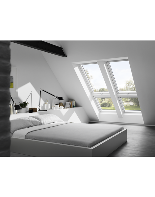 Zdjęcie: Element doświetlający GIU 0070 drewniano-poliuretanowy stały, 134x92 cm VELUX