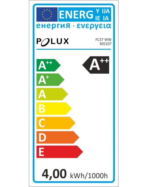 Zdjęcie: Żarówka dekoracyjna C37 E14 4 W clear POLUX