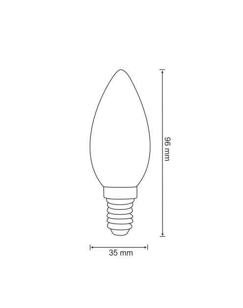 Zdjęcie: Żarówka dekoracyjna C37 E14 4 W clear POLUX