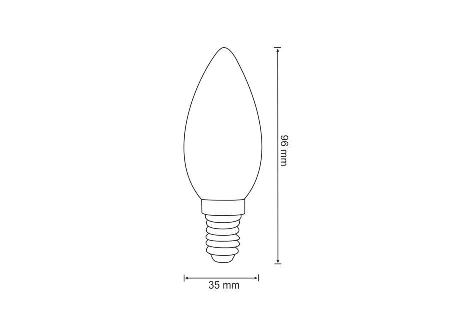 Zdjęcie: Żarówka dekoracyjna C37 E14 4 W clear POLUX