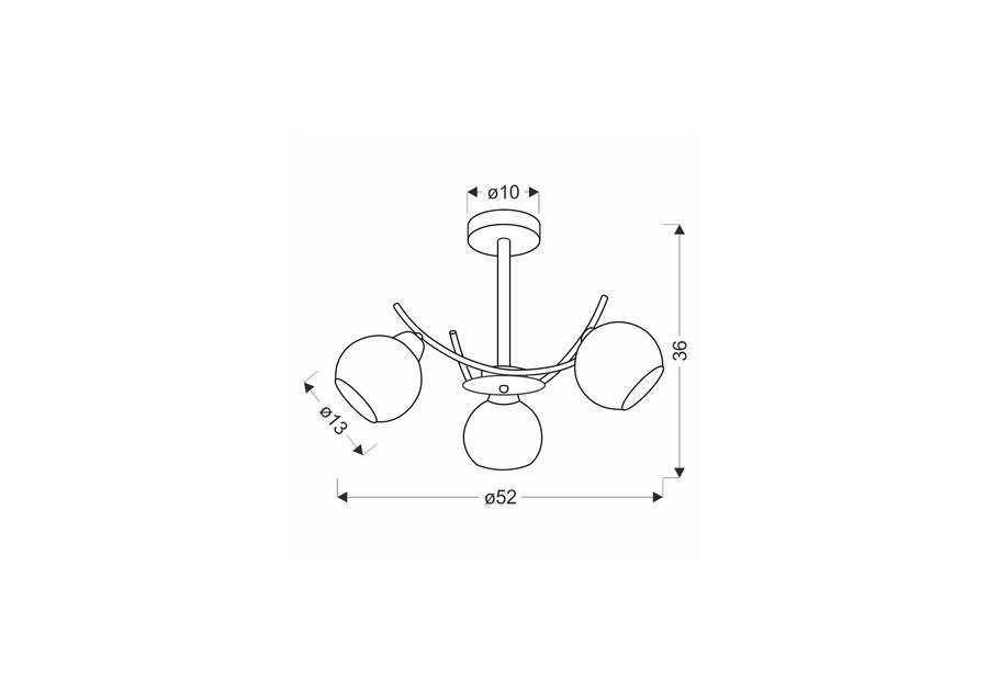 Zdjęcie: Lampa wisząca Amos 3-punktowa chromowana CANDELLUX